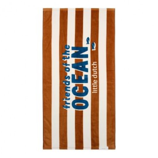 Little Dutch - Πετσέτα Θαλάσσης Ocean World Brown Stripe