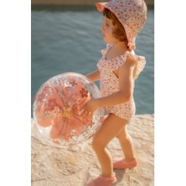 Little Dutch - Μπάλα Παραλίας 3D Pink Flowers 35cm