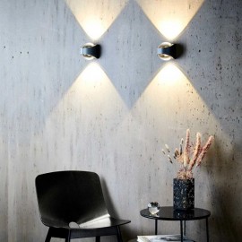 Loom Design - Απλίκα Τοίχου LED Saga IP65 Black Loom Design - Απλίκα Τοίχου LED Saga IP65 Black