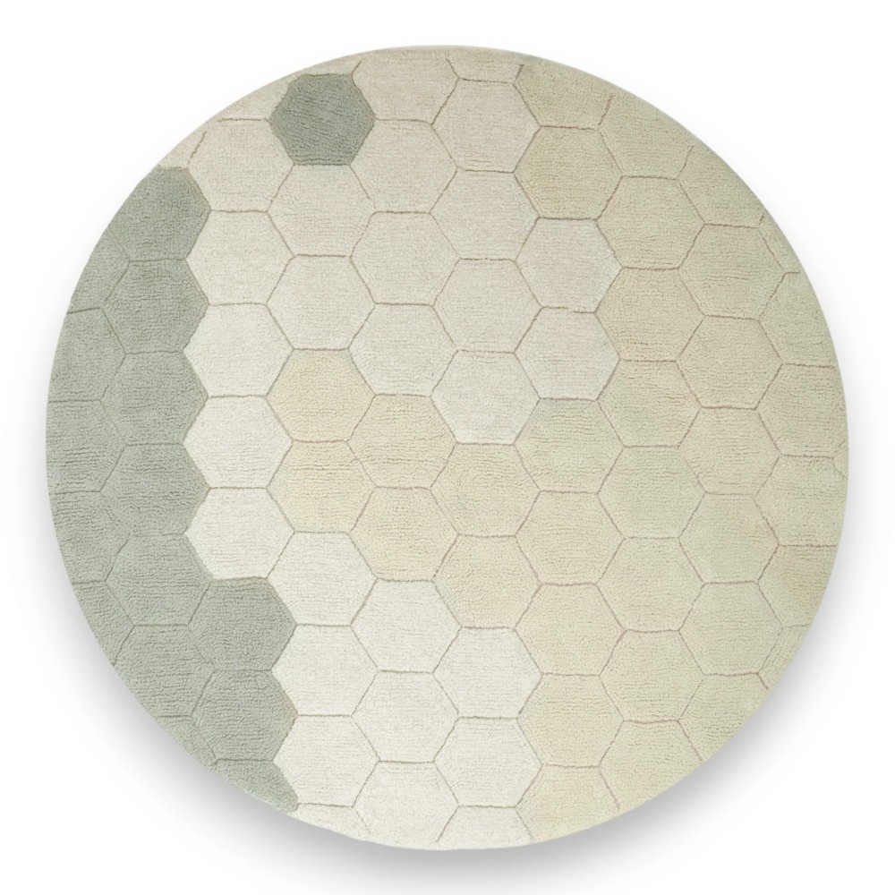 Lorena Canals - Χαλί Δωματίου Round Honeycomb Blue Sage Ø140cm