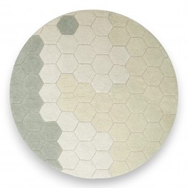Lorena Canals - Χαλί Δωματίου Round Honeycomb Blue Sage Ø140cm