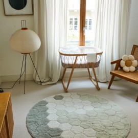 Lorena Canals - Χαλί Δωματίου Round Honeycomb Blue Sage Ø140cm