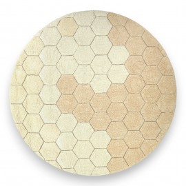 Lorena Canals - Χαλί Δωματίου Round Honeycomb Gold Ø140cm