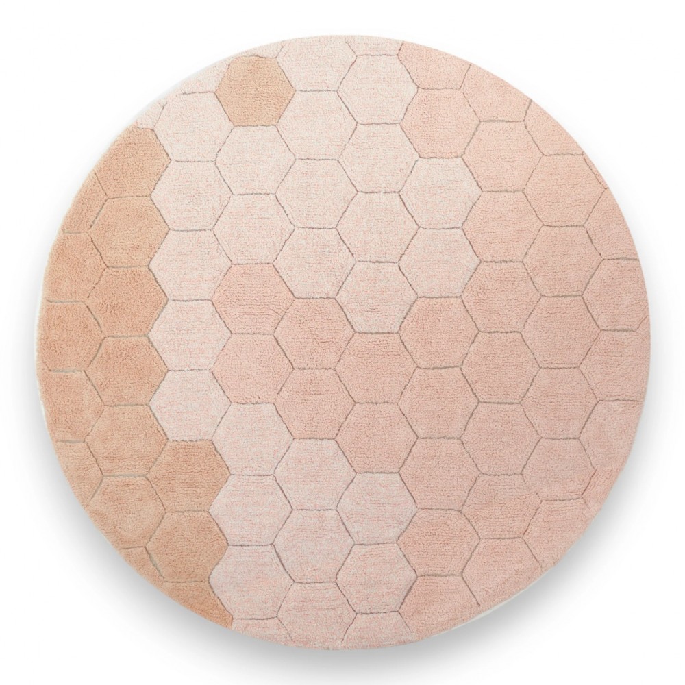Lorena Canals - Χαλί Δωματίου Round Honeycomb Rose Ø140cm
