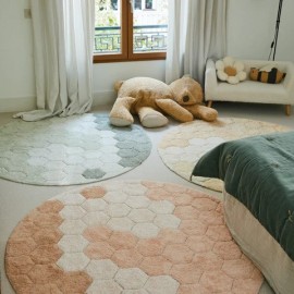 Lorena Canals - Χαλί Δωματίου Round Honeycomb Rose Ø140cm