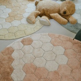 Lorena Canals - Χαλί Δωματίου Round Honeycomb Rose Ø140cm