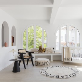 Lorena Canals - Πουφ ABC Natural Black 20x70cm