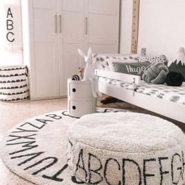 Lorena Canals - Πουφ ABC Natural Black 20x70cm