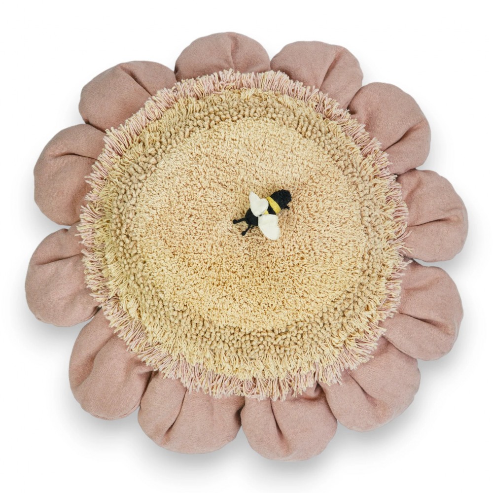 Lorena Canals - Μαξιλάρι Δαπέδου Pink Daisy Ø70cm