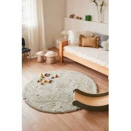 Lorena Canals - Στρογγυλό Χαλί Δωματίου Dot Blue Sage Ø140cm