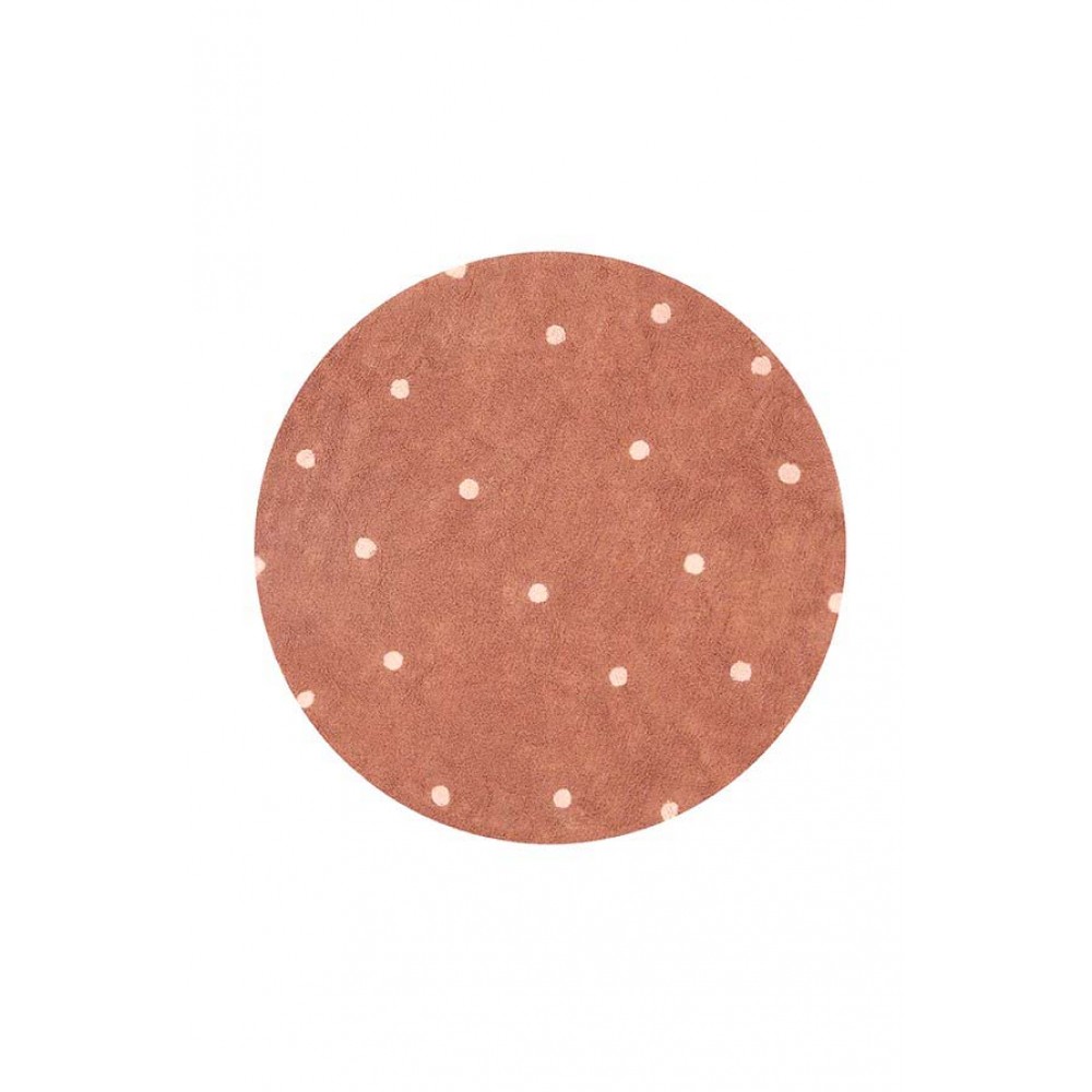 Lorena Canals - Στρογγυλό Χαλί Δωματίου Dot Chestnut Ø140cm