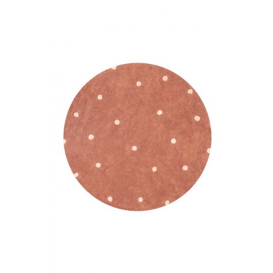 Lorena Canals - Στρογγυλό Χαλί Δωματίου Dot Chestnut Ø140cm