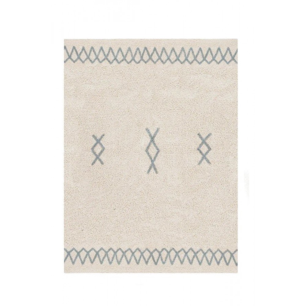 Lorena Canals - Χαλί Δωματίου Atlas Natural/Vintage Blue 120x160cm Lorena Canals - Χαλί Δωματίου Atlas Natural/Vintage Blue 120x160cm