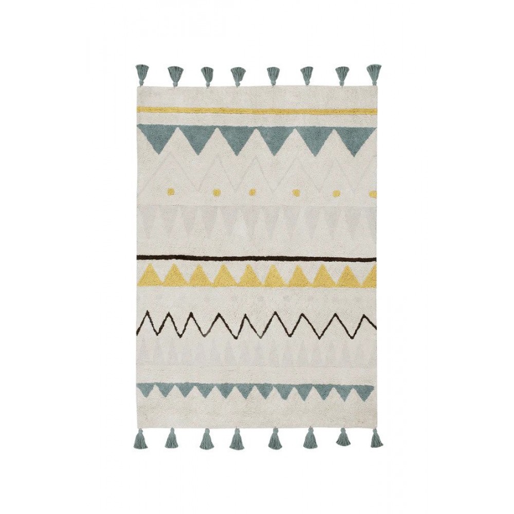 Lorena Canals - Χαλί Δωματίου Azteca Natural/Vintage Blue 140x200cm