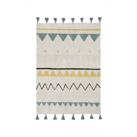 Lorena Canals - Χαλί Δωματίου Azteca Natural/Vintage Blue 140x200cm