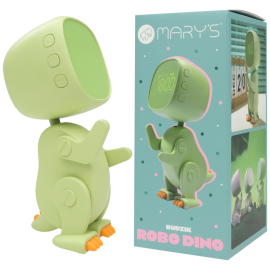 Mary's - Φωτιζόμενο Ηλεκτρονικό Ξυπνητήρι Robo Dino Πράσινο