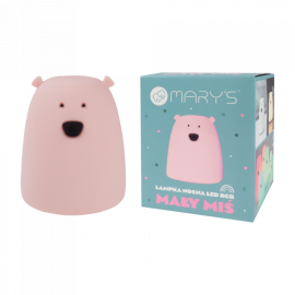 Mary's - Φωτάκι Νυκτός Αρκουδάκι Ροζ RBG