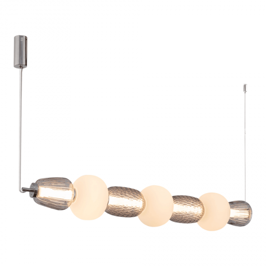 Milagro - LED Κρεμαστό Φωτιστικό Γυάλινο Caro Chrome 110cm 42W