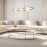Milagro - LED Κρεμαστό Φωτιστικό Γυάλινο Caro Chrome 110cm 42W