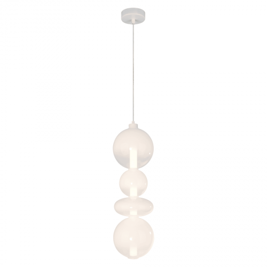 Milagro - LED Γυάλινο Κρεμαστό Φωτιστικό Daphne H75cm 36W Λευκό με Frosted Γυαλί