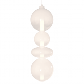 Milagro - LED Γυάλινο Κρεμαστό Φωτιστικό Daphne H75cm 36W Λευκό με Frosted Γυαλί