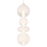 Milagro - LED Γυάλινο Κρεμαστό Φωτιστικό Daphne H75cm 36W Λευκό με Frosted Γυαλί