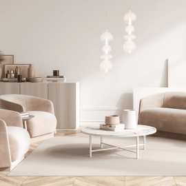 Milagro - LED Γυάλινο Κρεμαστό Φωτιστικό Daphne H75cm 36W Λευκό με Frosted Γυαλί