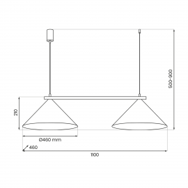 Milagro - Κρεμαστό Πολύφωτο Capital Rose Copper 2xGX53 110cm
