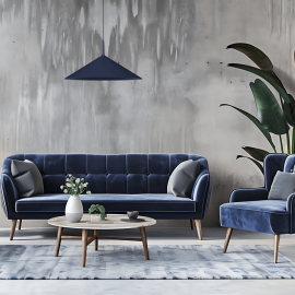 Milagro - Κρεμαστό Φωτιστικό Capital Navy Blue Ø60cm