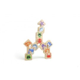 Milaniwood - Ξύλινo Επιτραπέζιο Παιχνίδι "Ocean Upside-Down Animals"