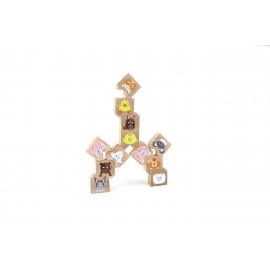 Milaniwood - Ξύλινo Επιτραπέζιο Παιχνίδι "Ocean Upside-Down Farm Animals"