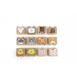 Milaniwood - Ξύλινo Επιτραπέζιο Παιχνίδι "Ocean Upside-Down Farm Animals"