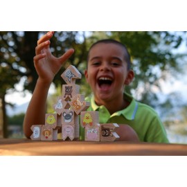 Milaniwood - Ξύλινo Επιτραπέζιο Παιχνίδι "Ocean Upside-Down Farm Animals"