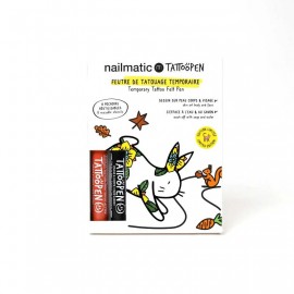 Nailmatic - Σετ Ζωγραφικής Δέρματος Tattoopen Με Στένσιλ The Rabbit by Ami Imaginaire