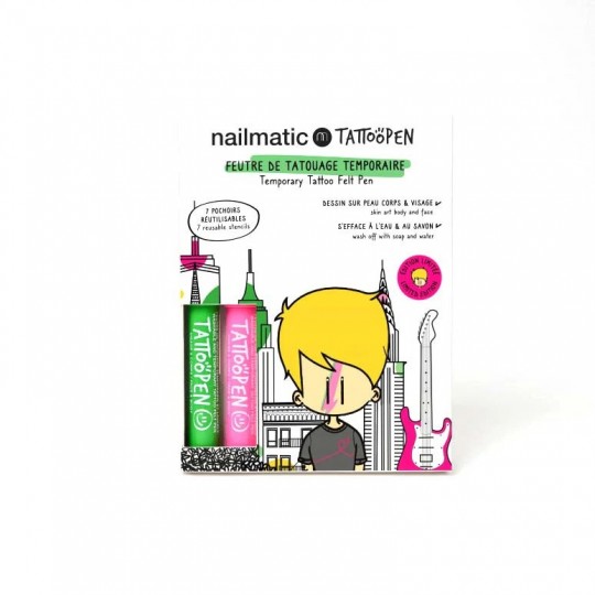 Nailmatic - Σετ Ζωγραφικής Δέρματος Tattoopen Με Στένσιλ New York by Jo Little