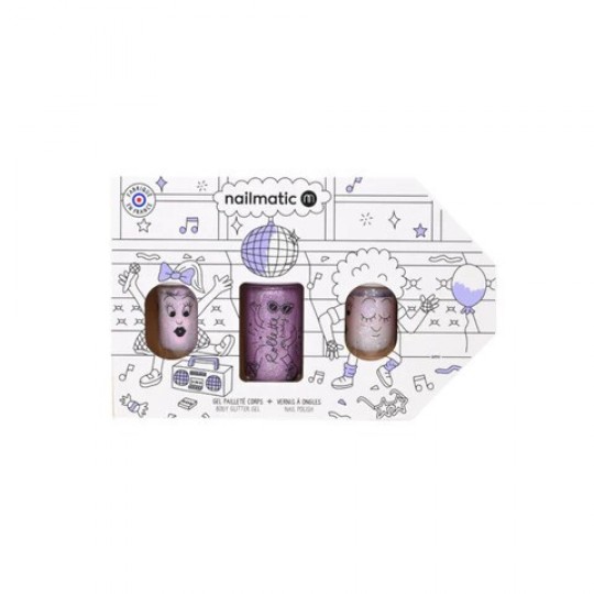 Nailmatic - Σετ 2 Βερνίκια Νυχιών & Glitter Σώματος Party Bus