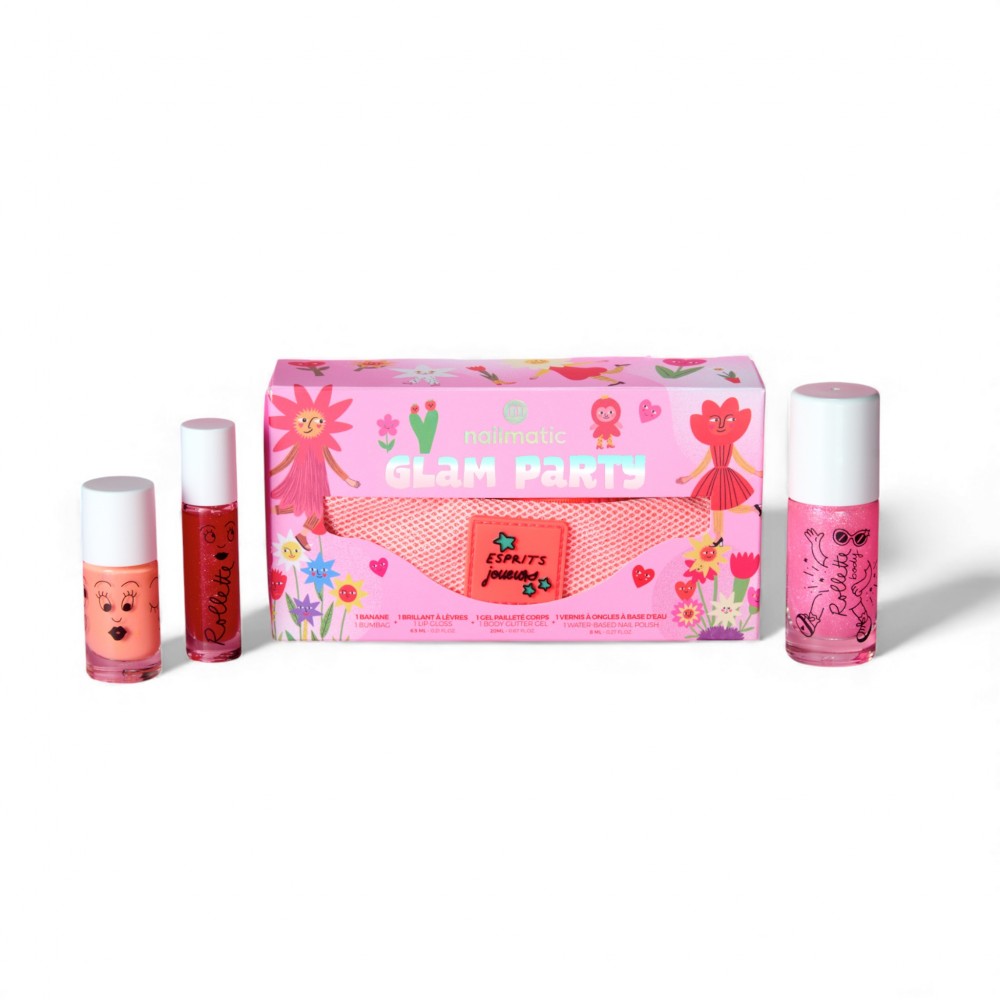 Nailmatic - Σετ Δώρου Με Τσαντάκι Μπανάνα Glam Party