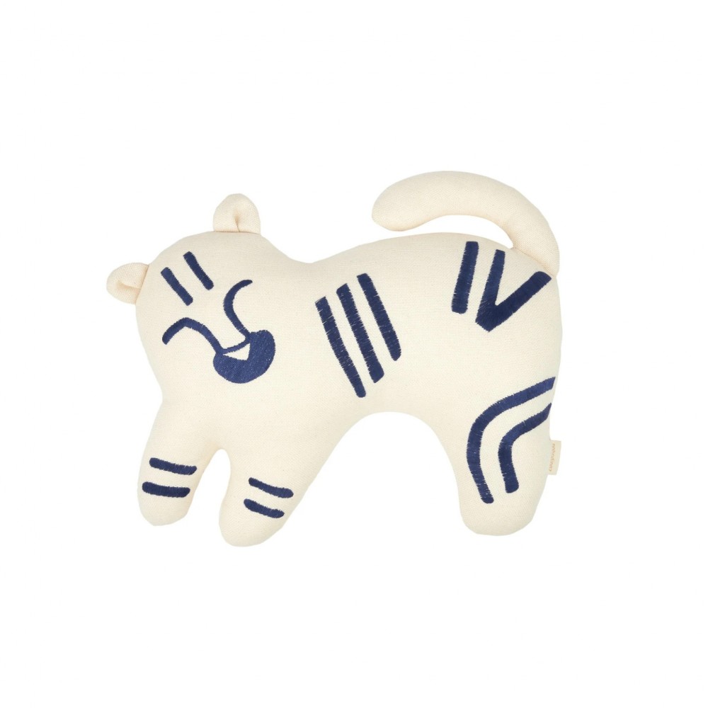 Nobodinoz - Μαξιλάρι Tiger Blue/Natural 40x32cm Nobodinoz - Μαξιλάρι Tiger Blue/Natural 40x32cm