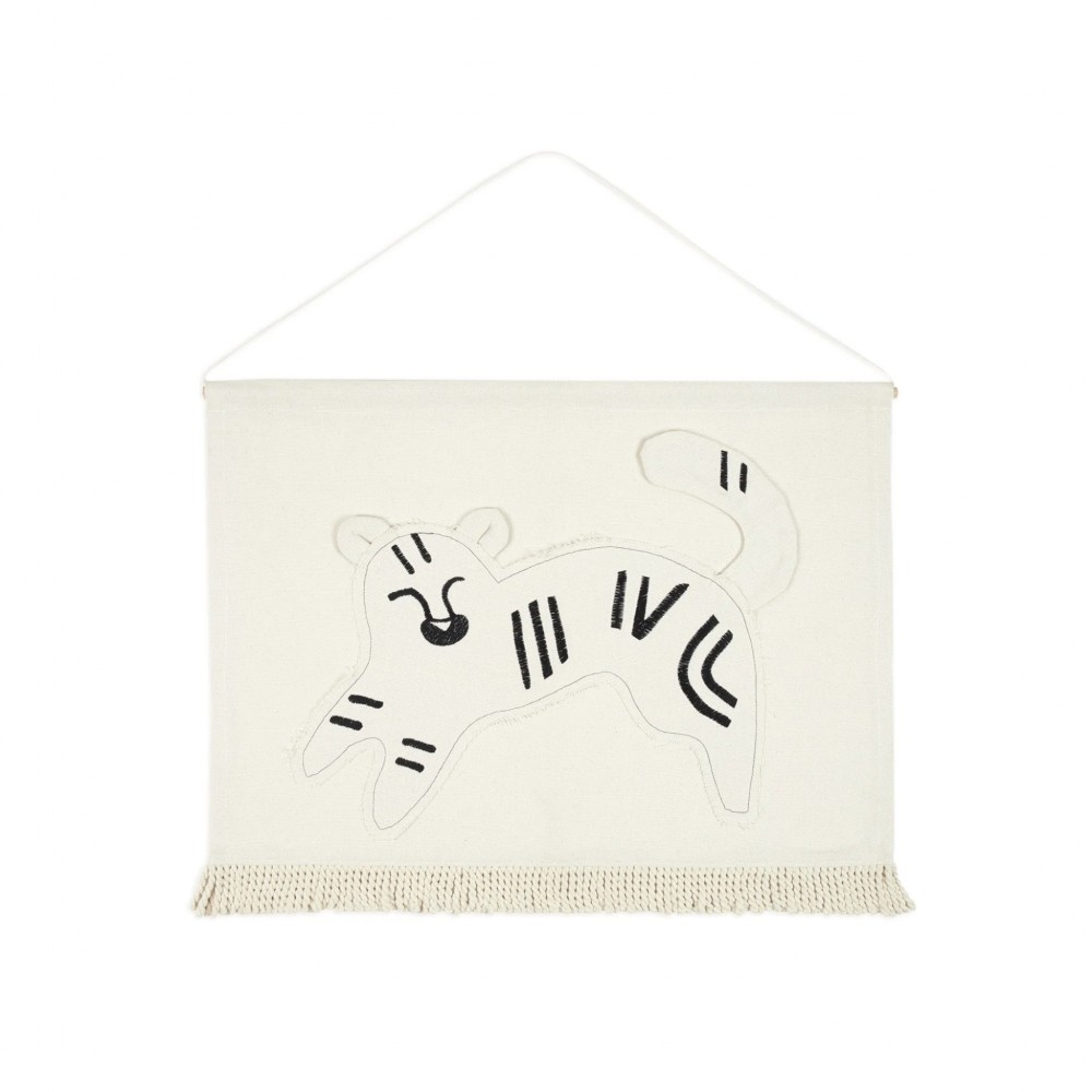 Nobodinoz - Κρεμαστό Διακοσμητικό Τοίχου Landscape Tiger Black /Natural 67x52cm