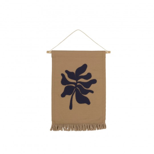 Nobodinoz - Κρεμαστό Διακοσμητικό Τοίχου Landscape Leaf Blue/Sesame 32x45cm