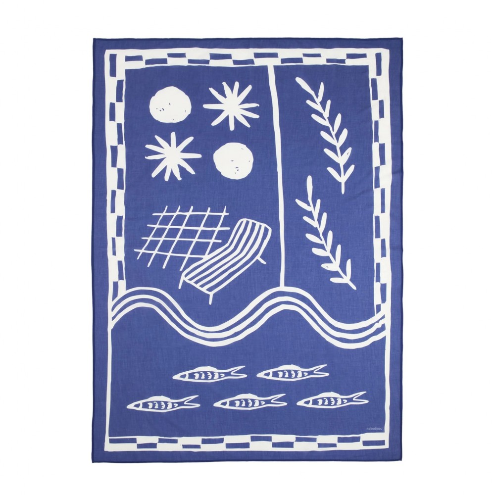 Nobodinoz - Παρεό Portofino Full Blue 106x146cm