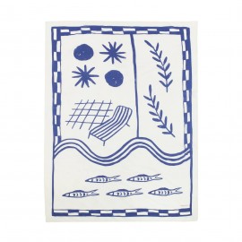 Nobodinoz - Παρεό Portofino Natural Blue 106x146cm