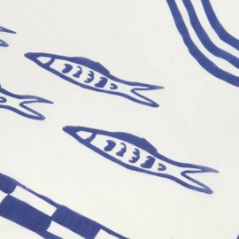 Nobodinoz - Παρεό Portofino Natural Blue 106x146cm Nobodinoz - Παρεό Portofino Natural Blue 106x146cm