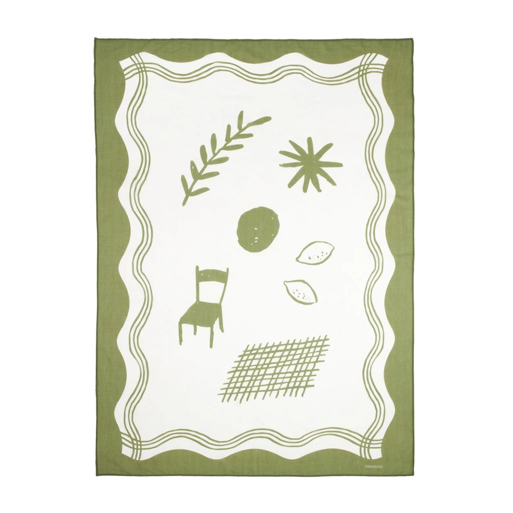 Nobodinoz - Παρεό Portofino Green 106x146cm Nobodinoz - Παρεό Portofino Green 106x146cm