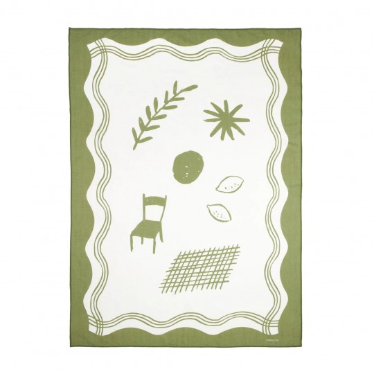 Nobodinoz - Παρεό Portofino Green 106x146cm Nobodinoz - Παρεό Portofino Green 106x146cm