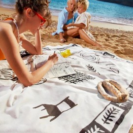 Nobodinoz - Παρεό Portofino Black 106x146cm Nobodinoz - Παρεό Portofino Black 106x146cm