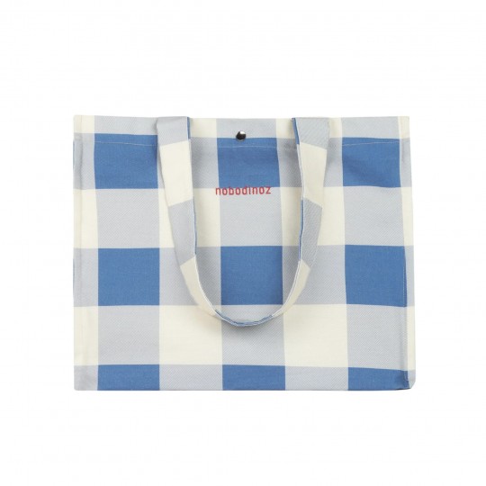 Nobodinoz - Τσάντα Tote Portofino Blue Checks Nobodinoz - Τσάντα Tote Portofino Blue Checks