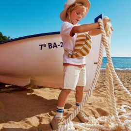 Nobodinoz - Τσαντάκι Μπανάνα Portofino Honey Stripes Waffle Nobodinoz - Τσαντάκι Μπανάνα Portofino Honey Stripes Waffle