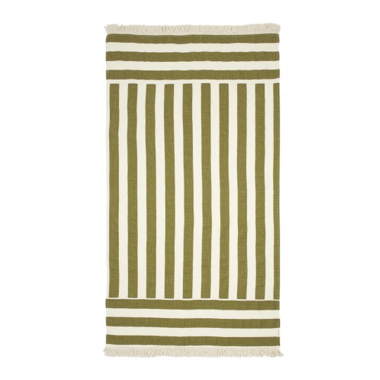 Nobodinoz - Πετσέτα Θαλάσσης Portofino Pistachio Stripes Waffle 84x150cm