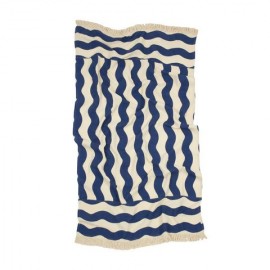 Nobodinoz - Πετσέτα Θαλάσσης Portofino Blue Waves Waffle 84x150cm Nobodinoz - Πετσέτα Θαλάσσης Portofino Blue Waves Waffle 84x150cm